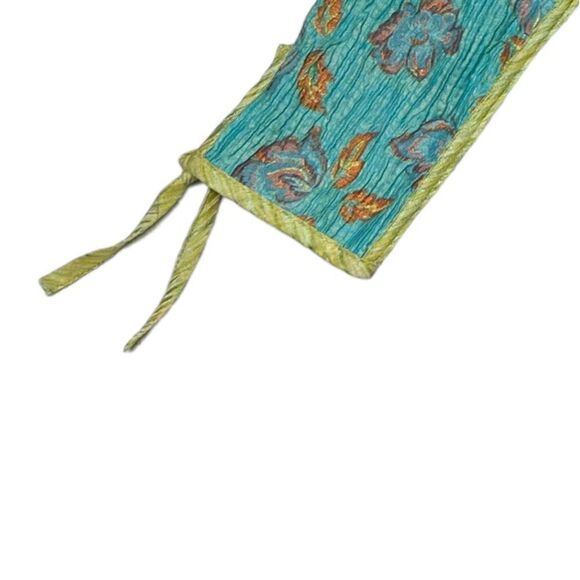 Reversible Orange Blue Floral Light Jacket Spring Coat Two Sided Three Button Up - Picture 8 of 10